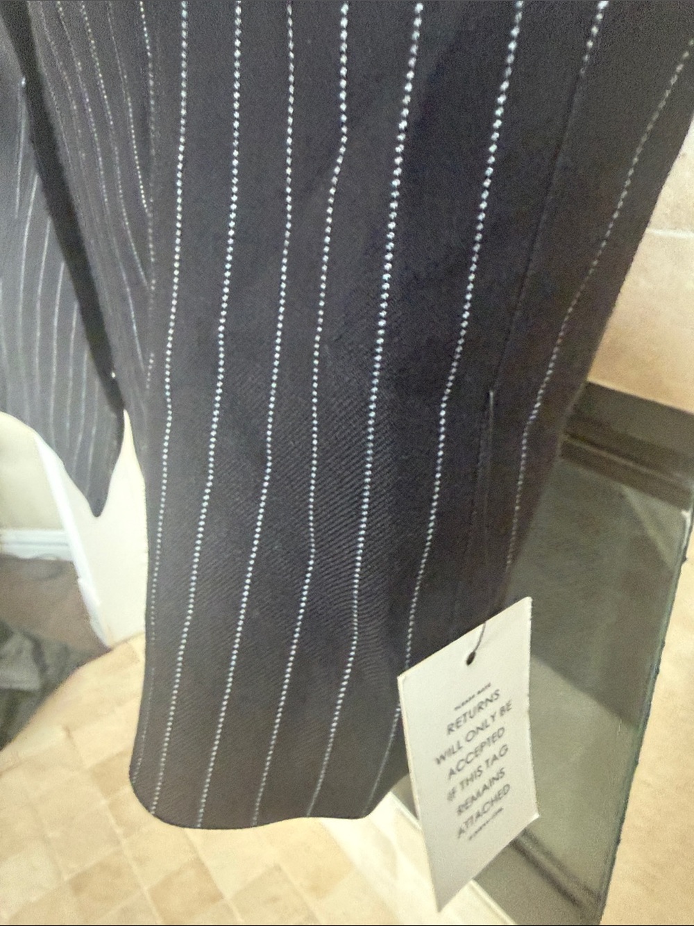 Eloquii Black Pinstripe Suit Vest and Pants Set. sz 22 - Picture 15 of 17